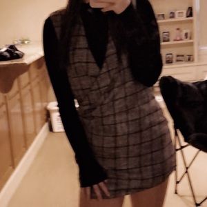 NBD plaid button romper